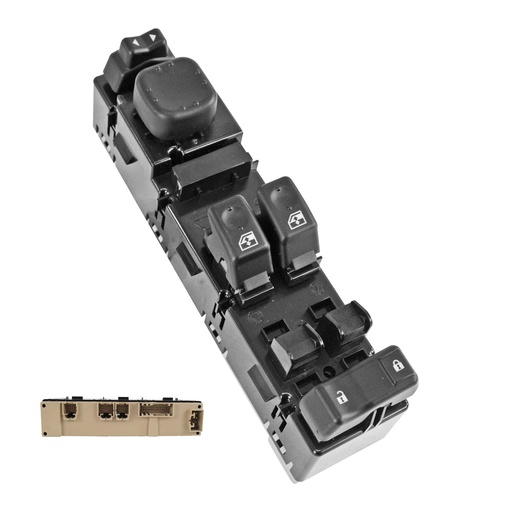[222-0615-07] CONTROL ELECTRICO CV CHEYENNE/SILVERADO  GM SIERRA 03-06  DE ELEVADOR 62 PIN 5 TECLAS NEGRO SIN ESPEJOS AUTOABATIBLES 12VCC MANIJAUTO Izquierdo Delantera  