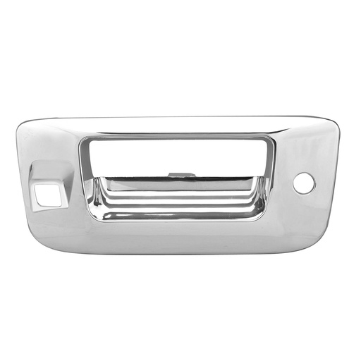 [012-0615-A3] MANIJA DE TAPA CV CHEYENNE/SILVERADO  GM SIERRA  CV PICK UP 07-13  CON HOYOS PARA LLAVE Y CAMARA SOLO BISEL CROMO PLASTICO HUSHAN    