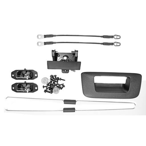 [108580] MANIJA DE TAPA CV CHEYENNE/SILVERADO  GM SIERRA  CV PICK UP 07-13  SIN HOYO PARA LLAVE SET DE INSTALACION CORRUGADA NEGRO HUSHAN    