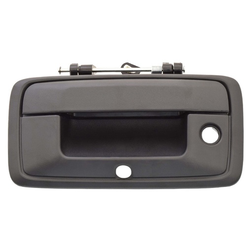 [012-0639-38] MANIJA DE TAPA CV CHEYENNE/SILVERADO  GM SIERRA  CV PICK UP 14-15  CON HOYOS PARA LLAVE Y CAMARA CORRUGADA NEGRO PLASTICO HUSHAN    