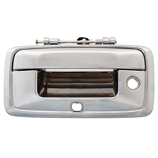 [012-0639-40] MANIJA DE TAPA CV CHEYENNE/SILVERADO  GM SIERRA  CV PICK UP 14-15  CON HOYOS PARA LLAVE Y CAMARA CROMO PLASTICO HUSHAN    