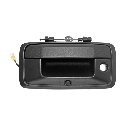 [012-0643-17] MANIJA DE TAPA CV PICK UP/CHEYENNE/SILVERADO  GM SIERRA 14-15  CON HOYO PARA LLAVE CON CAMARA INTEGRADA CORRUGADA NEGRA HUSHAN    