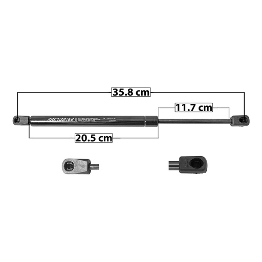 [004-1805-03] AMORTIGUADOR COFRE LC NAVIGATOR 07-17  CV CORVETTE 97-04  35.8 20.5 11.7 ENTRADA TIPO 18 ENTRADA 2 TIPO 9 525 118.02 53.53 465 104.53 47.41 SPART SP-8705 Derecho/Izquierdo   