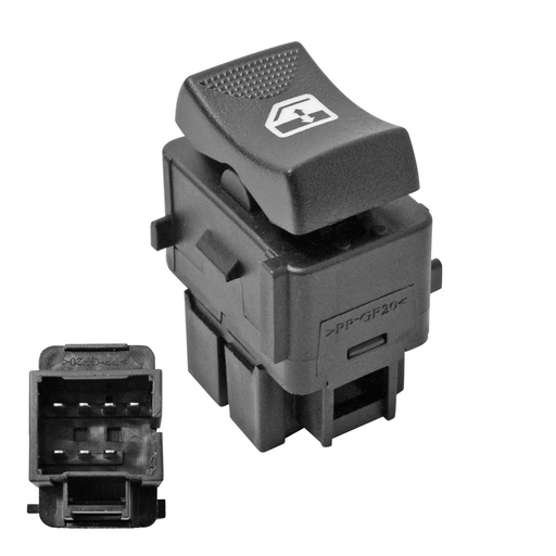 [222-0623-06] CONTROL ELECTRICO CV EXPRESS VAN  GM SAVANA 03-18  DE ELEVADOR 7 PIN 1 TECLA NEGRO 12VCC MANIJAUTO    