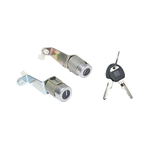 [224-0672-00] CILINDRO PARA PUERTA CV KODIAK 92-08/HEAVY DUTY C3500 95-03  JUEGO METAL NEGRA/CROMO TIPO ORIGINAL    