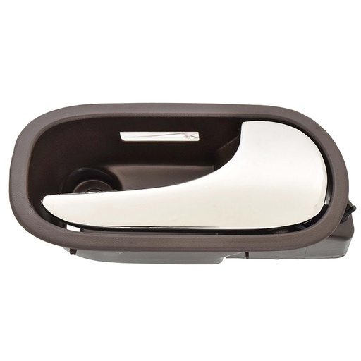 [012-0630-28] MANIJA INTERIOR CV MALIBU 08-12  CON HOYO PARA LUZ LED CAFE/CROMADO PLASTICO HUSHAN Derecho Delantera  