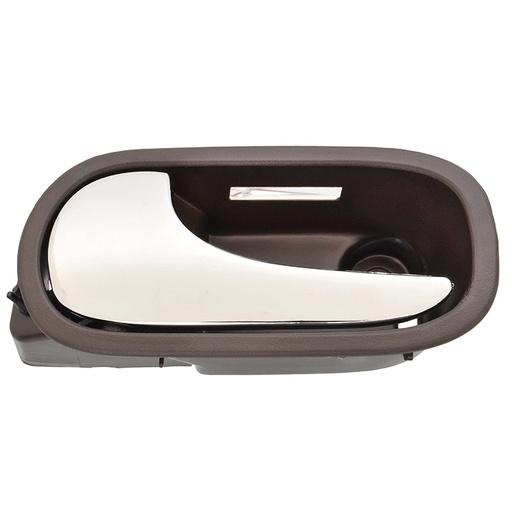 [012-0630-29] MANIJA INTERIOR CV MALIBU 08-12  CON HOYO PARA LUZ LED CAFE/CROMADO PLASTICO HUSHAN Izquierdo Delantera  