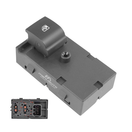 [222-0670-00] CONTROL ELECTRICO CV SONIC 12-17/TRAX 13-19/SPARK 11-18  DE ELEVADOR 6 PINS 1 TECLA NEGRA 12VCC MANIJAUTO Derecho/Izquierdo Trasera  