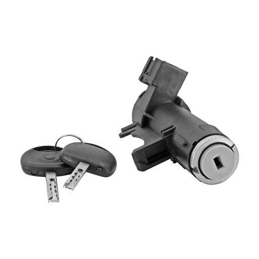 [108500] CILINDRO DE ENCENDIDO CV TORNADO 12-20  CON LLAVE ELECTRICO 5 PINS CON CARCAZA METAL NEGRO 12VCC GENERICA    