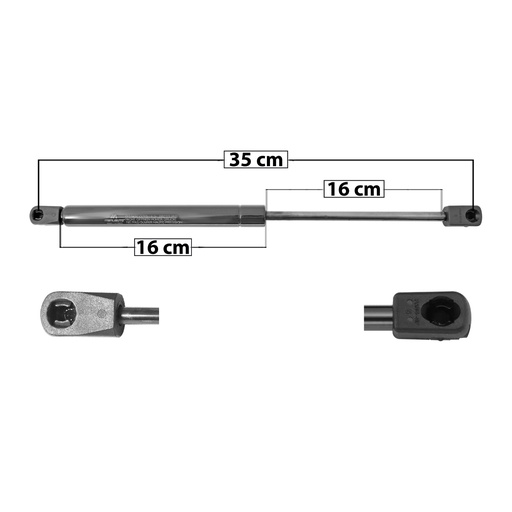 [004-0906-02] AMORTIGUADOR COFRE CR 300  DG CHARGER 11-19  35 16 16 ENTRADA TIPO 0 ENTRADA 2 TIPO 0 297 66.77 30.29 237 53.28 24.17 MANIJAUTO SP-8759 Derecho/Izquierdo   