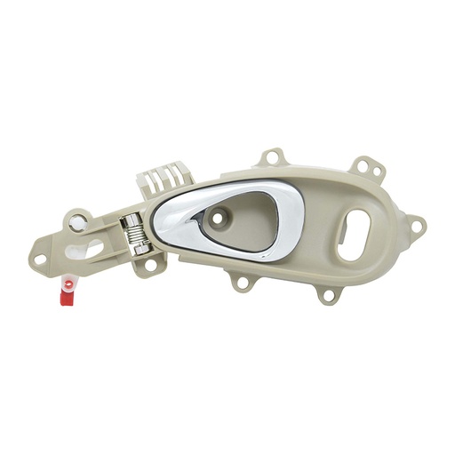 [012-0712-11] MANIJA INTERIOR CR PT CRUISER 01-10  CON HOYO PARA SEGURO BEIGE/CROMADA PLASTICO HUSHAN Izquierdo Delantera  
