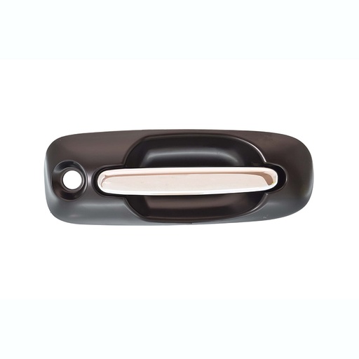 [012-0718-14] MANIJA EXTERIOR CR VOYAGER/TOWN & COUNTRY  DG CARAVAN 01-07  CON HOYO PARA LLAVE LISA PARA PINTAR NEGRA/CROMO PLASTICO HUSHAN Derecho Delantera  
