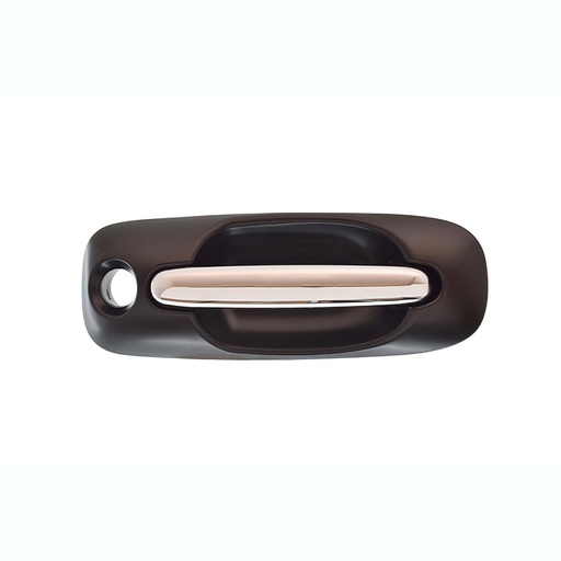 [012-0718-43] MANIJA EXTERIOR CR VOYAGER/TOWN & COUNTRY  DG CARAVAN 01-07  CON HOYO PARA LLAVE LISA PARA PINTAR NEGRA/CROMO PLASTICO HUSHAN Izquierdo  Puerta corrediza 