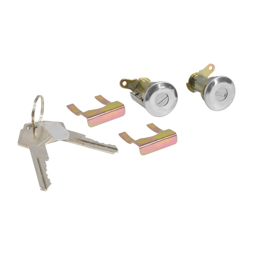 [002-0718-00] CILINDRO PARA PUERTA CR VOYAGER  DG CARAVAN 84-90/PICK UP 70-93  JUEGO METAL CROMO MANIJAUTO Derecho/Izquierdo   