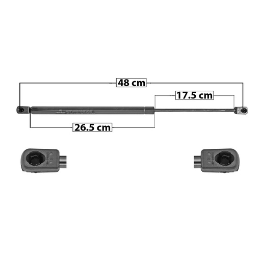 [004-0904-01] AMORTIGUADOR 5TA PUERTA DG CALIBER 07-12  48 26.5 17.5 ENTRADA TIPO 9 ENTRADA 2 TIPO 9 445 100.04 45.38 505 113.53 51.5 MANIJAUTO 7782 Derecho/Izquierdo   