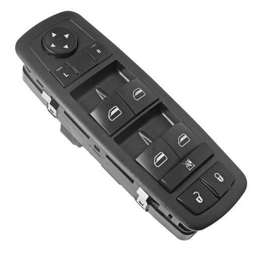 [222-0911-05] CONTROL ELECTRICO DG JOURNEY 09-17  JP GRAND CHEROKEE 11-13  DE ELEVADOR 12 PINS 7 TECLAS NEGRO CON CONTROL PARA ESPEJO 12VCC MANIJAUTO    