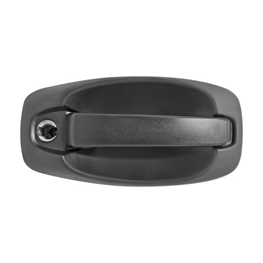 [106839] MANIJA EXTERIOR DG RAM PROMASTER RAPID 17-19  CON HOYO PARA LLAVE CORRUGADA NEGRA ZINC CON PLASTICO   5ta puerta Abatible 