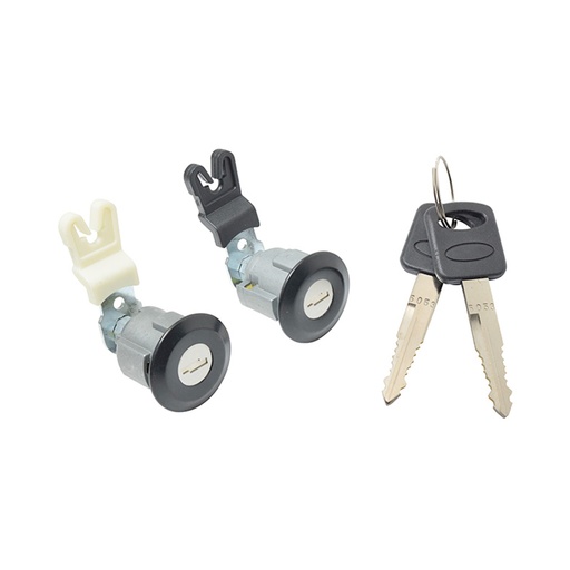 [70653] CILINDRO PARA PUERTA FD EXPLORER 95-01/RANGER 98-04 10-12/AEROSTAR 92-97/ECONOLINE 97-07/TOPAZ 92-94/EXPLORER SPORT TRAC 01-05/MUSTANG 96-04  JUEGO METAL NEGRO TIPO ORIGINAL    