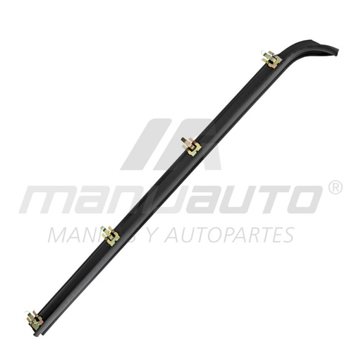 [75611] MOLDURA BOTAGUA FD BRONCO/PICK UP/F-150 92-96  1 PIEZA 54 CM NEGRA TIPO ORIGINAL Izquierdo Delantera  Interior