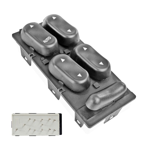 [222-1214-03] CONTROL ELECTRICO FD EXPLORER 95-01/GRAND MARQUIS/CROWN VICTORIA 98-02  DE ELEVADOR 13 PINS 5 TECLAS NEGRO 12VCC MANIJAUTO    