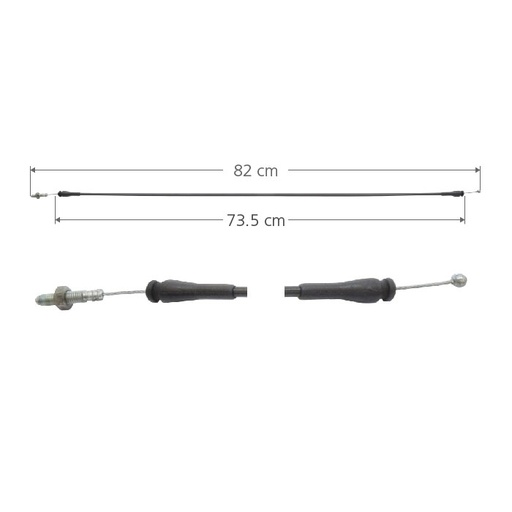 [001-1207-05] CHICOTE CERRADURA FD ECONOLINE 92-08  PUERTA ABATIBLE 82 CM HUSHAN   5ta puerta 