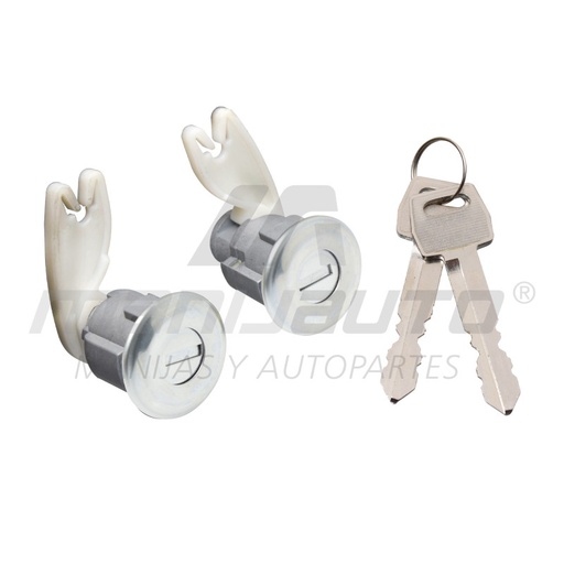 [71600] CILINDRO PARA PUERTA FD RANGER 93-97/EXPLORER 91-94/ECONOLINE 92-96  MR COUGAR 91-95  FD F-150/F-250 92-96/MUSTANG 94-95  JUEGO METAL CROMADO MANIJAUTO    