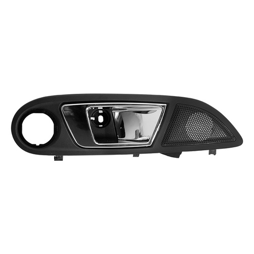 [012-1217-42] MANIJA INTERIOR FD FIESTA 11-19/ECOSPORT 13-17  CON HOYO CROMADA/NEGRA PLASTICO HUSHAN Derecho Delantera  