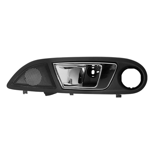 [012-1217-43] MANIJA INTERIOR FD FIESTA 11-19/ECOSPORT 13-17  CON HOYO CROMADA/NEGRA PLASTICO HUSHAN Izquierdo Delantera  