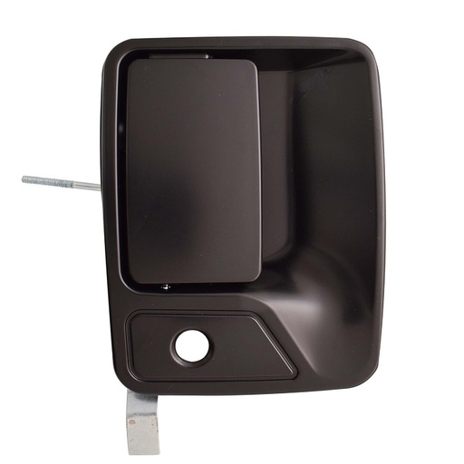 [012-1232-10] MANIJA EXTERIOR FD SUPER DUTY F-250/F-350/F-450/F-550 99-16/EXCURSION 00-07  CON HOYO PARA LLAVE LISA PARA PINTAR NEGRA PLASTICO HUSHAN Derecho Delantera  