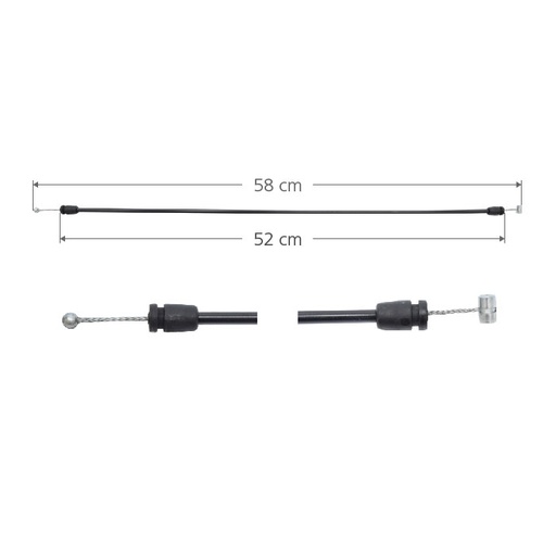 [001-1215-20] CHICOTE CERRADURA FD F-150/F-250 97-08/LOBO 97-03/EXPEDITION 97-02  58 CM HUSHAN Derecho/Izquierdo Delantera  