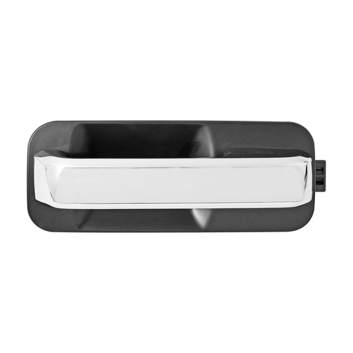 [012-1215-63] MANIJA EXTERIOR FD F-150/F-250/LOBO 15-20/SUPER DUTY 17-20  SIN SENSOR LISA NEGRA/CROMO PLASTICO HUSHAN Izquierdo Trasera  