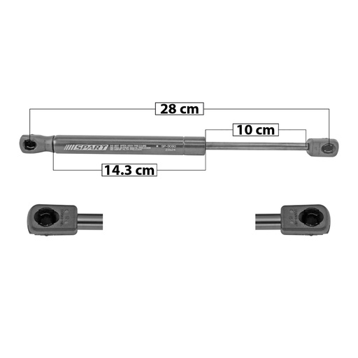 [004-1228-02] AMORTIGUADOR CAJUELA FD MUSTANG/CONVERTIBLE 10-14  CAJUELA CON SPOILER 28 14.3 10 350 78.68 35.69 290 65.19 29.57 SPART 9080 Derecho/Izquierdo   