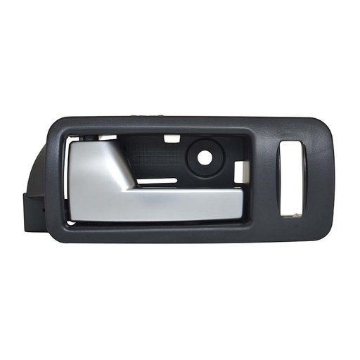 [012-1228-23] MANIJA INTERIOR FD MUSTANG 05-14  CON HOYO PARA SEGURO NEGRO/PLATA PLASTICO HUSHAN Derecho Delantera  