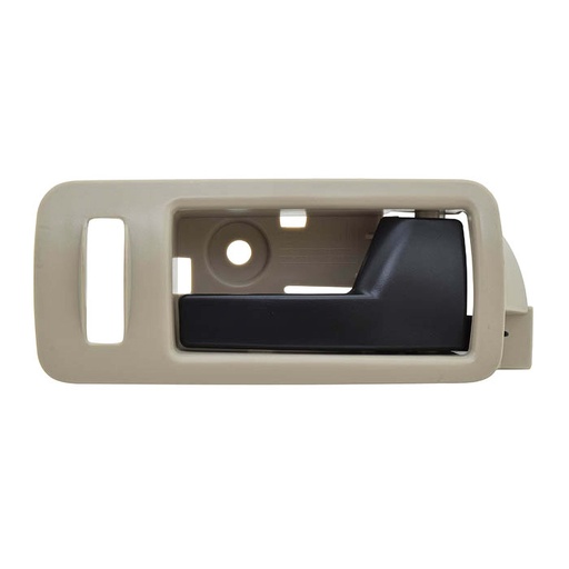 [012-1228-21] MANIJA INTERIOR FD MUSTANG 05-14  CON HOYO PARA SEGURO BEIGE/NEGRO PLASTICO HUSHAN Derecho Delantera  