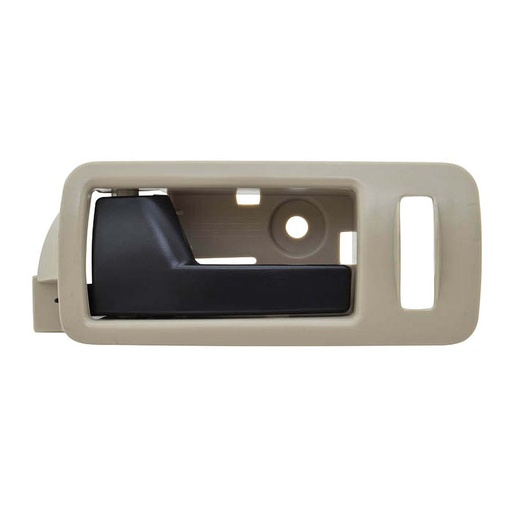 [012-1228-22] MANIJA INTERIOR FD MUSTANG 05-14  CON HOYO PARA SEGURO BEIGE/NEGRO PLASTICO HUSHAN Izquierdo Delantera  