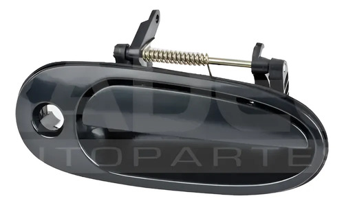 [012-0668-00] MANIJA EXTERIOR PT GRAND AM 99-05  OD ALERO 99-04  CON HOYO PARA LLAVE NEGRA PLASTICO HUSHAN Derecho Delantera  