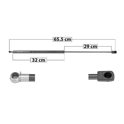 [004-1232-08] AMORTIGUADOR COFRE FD SUPER DUTY 11-16  65.5 32 19 170 38.21 17.33 110 24.72 11.21 SPART 5602 Derecho   