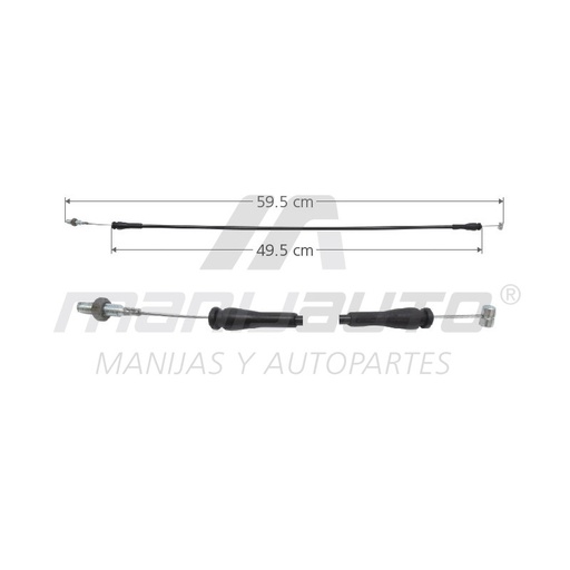 [96506] CHICOTE CERRADURA FD WINDSTAR 99-03  59.5CM   Puerta corrediza 