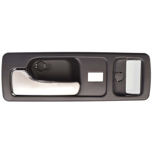 [012-1301-E1] MANIJA INTERIOR HD ACCORD 2P COUPE 90-93  CON HOYO PARA SEGURO SEGURO ELECTRICO NEGRA/CROMO PLASTICO HUSHAN Izquierdo Delantera  