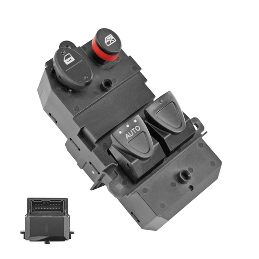 [222-1302-05] CONTROL ELECTRICO HD CIVIC 2P COUPE 06-11  DE ELEVADOR 16 PINS 3 TECLAS NEGRO 12VCC MANIJAUTO    