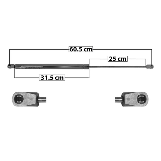 [60142] AMORTIGUADOR 5TA PUERTA HD CR-V 12-16  60.5 31.5 25 ENTRADA TIPO 9 ENTRADA 2 TIPO 9 365 82.06 37.22 425 95.54 43.34 MANIJAUTO 6111 Derecho/Izquierdo   