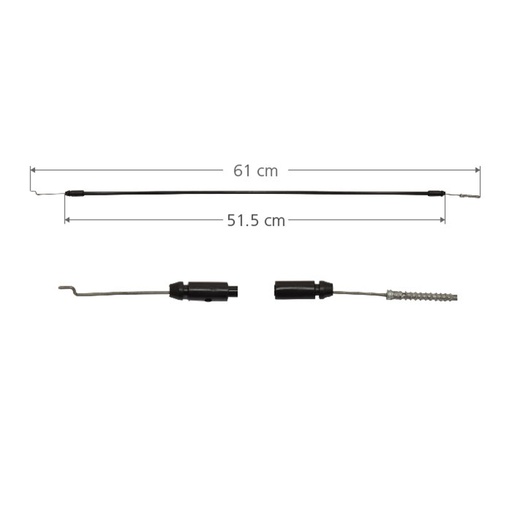 [96539] CHICOTE CERRADURA HD CR-V 02-06  62 CM Derecho/Izquierdo Delantera  