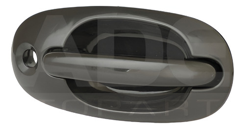 [012-0703-04] MANIJA EXTERIOR CR VOYAGER/TOWN & COUNTRY  DG CARAVAN 96-00  CON HOYO PARA LLAVE LISA PARA PINTAR NEGRA PLASTICO HUSHAN Derecho Delantera  