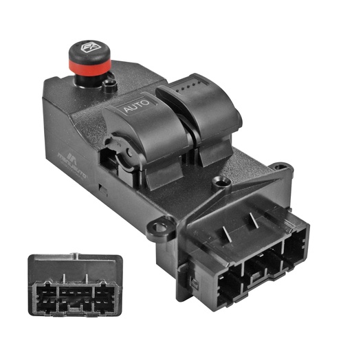 [222-1309-01] CONTROL ELECTRICO HD ELEMENT 03-11  DE ELEVADOR 14 PINS 3 TECLAS NEGRO 12VCC MANIJAUTO Izquierdo Delantera  