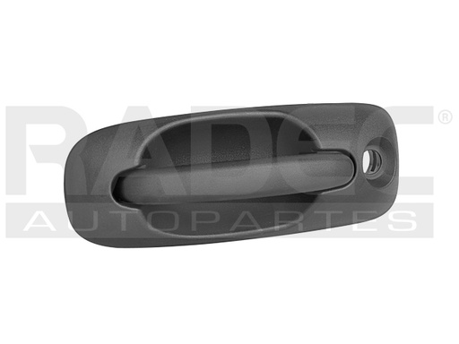 [012-0703-13] MANIJA EXTERIOR CR VOYAGER/TOWN & COUNTRY  DG CARAVAN 01-07  CON HOYO PARA LLAVE CORRUGADA NEGRA PLASTICO HUSHAN Izquierdo Delantera  