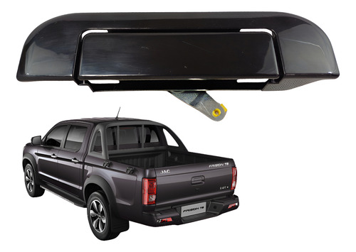 [108532] MANIJA DE TAPA JAC FRISON 20-23  LISA PARA PINTAR NEGRA PLASTICO GENERICA  Trasera Tapa caja 