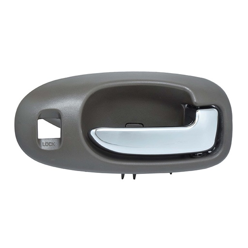 [012-0704-04] MANIJA INTERIOR CR CIRRUS 01-06  CON HOYO PARA SEGURO GRIS OBSCURO/CROMADO PLASTICO HUSHAN Derecho Delantera  