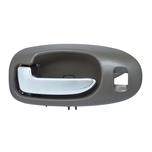 [012-0704-05] MANIJA INTERIOR CR CIRRUS 01-06  CON HOYO PARA SEGURO GRIS OBSCURO/CROMADO PLASTICO HUSHAN Izquierdo Delantera  