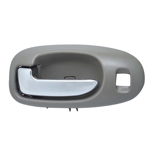[012-0704-07] MANIJA INTERIOR CR CIRRUS 01-06  CON HOYO PARA SEGURO GRIS CLARO/CROMADO PLASTICO HUSHAN Izquierdo Delantera  