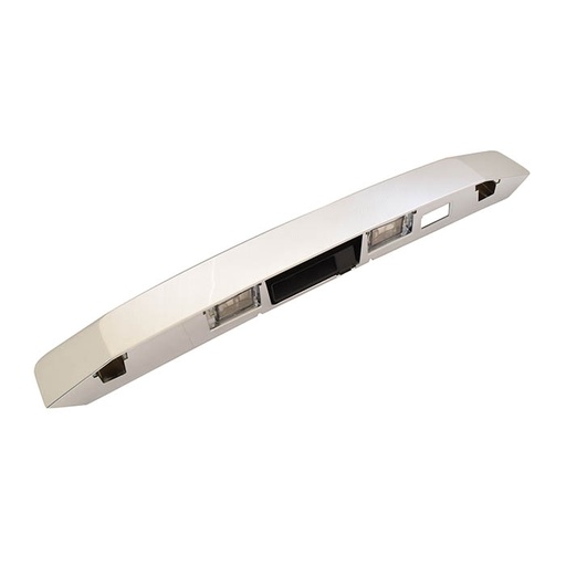 [102959] MOLDURA 5TA PUERTA JP LIBERTY 08-13  CON MANIJA ADAPTABLE CAMARA REVERSA SIN EMBLEMA CON LUZ DE PLACA CROMADA    